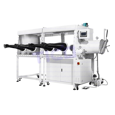 kopen Twee-afdeling vacuümhandschoenen dubbel werkstation laboratoriumgebruik online manufacture