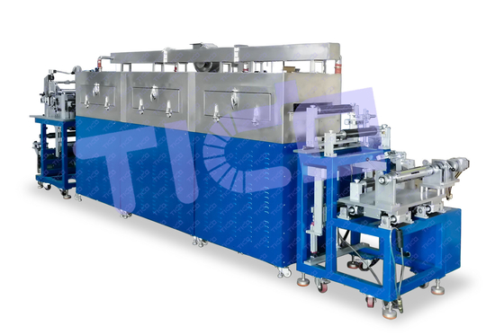 kopen 400 mm roll-to-roll coating machine met drie secties drogen oven voor batterij elektrode productie online manufacture