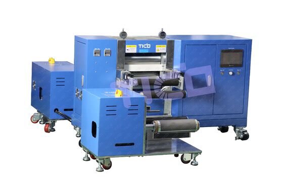 Kopen 330 mm roll to roll hydraulische verwarmde kalendermachine online vervaardiging