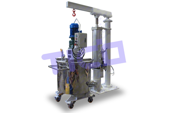 1.1KW vermogen overdraagbak voor 60L planetaire vacuümmixer in L660*W660*H1375mm Grootte